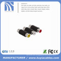 3RCA zu 3RCA Adapter 3 Weise Frau zu Frau F zu F RCA Handelskupplungs-Kabel-Adapter